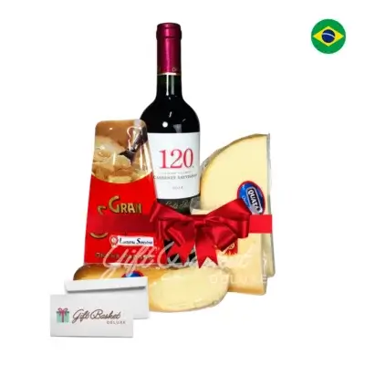 Cheese and Wine Gift Set to Brazil
