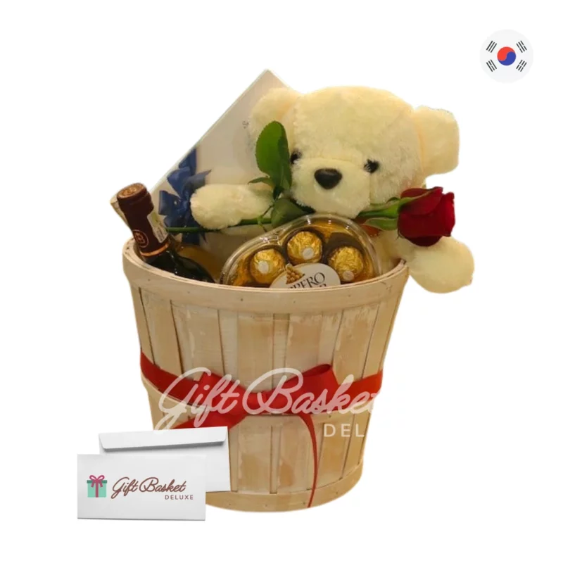 bear and wine basket to korea GBD
