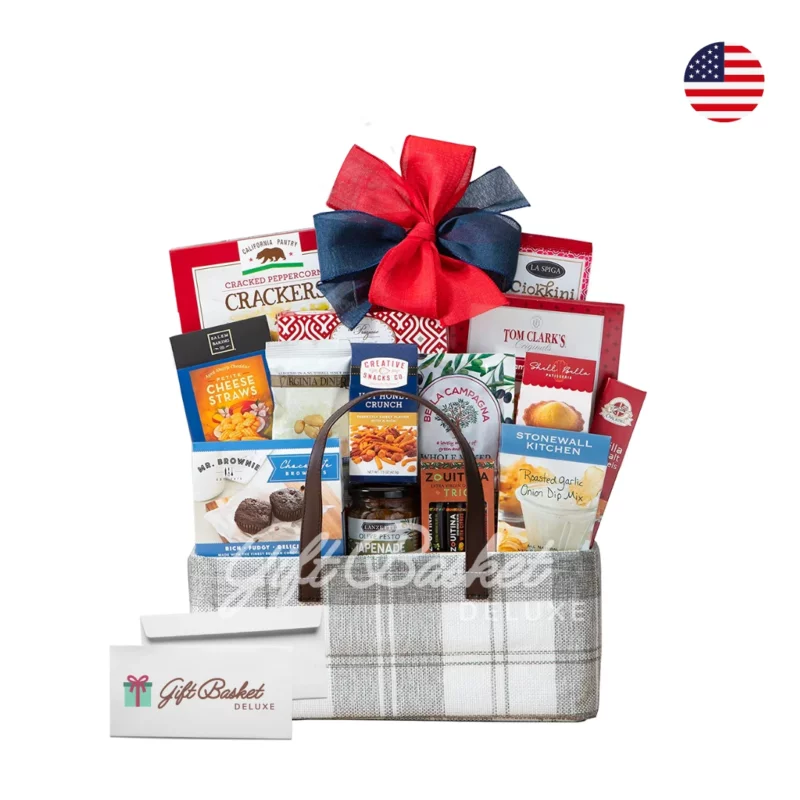 gourmet gift basket to USA wine cheese