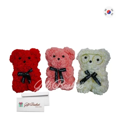 rose teddy bear gift set