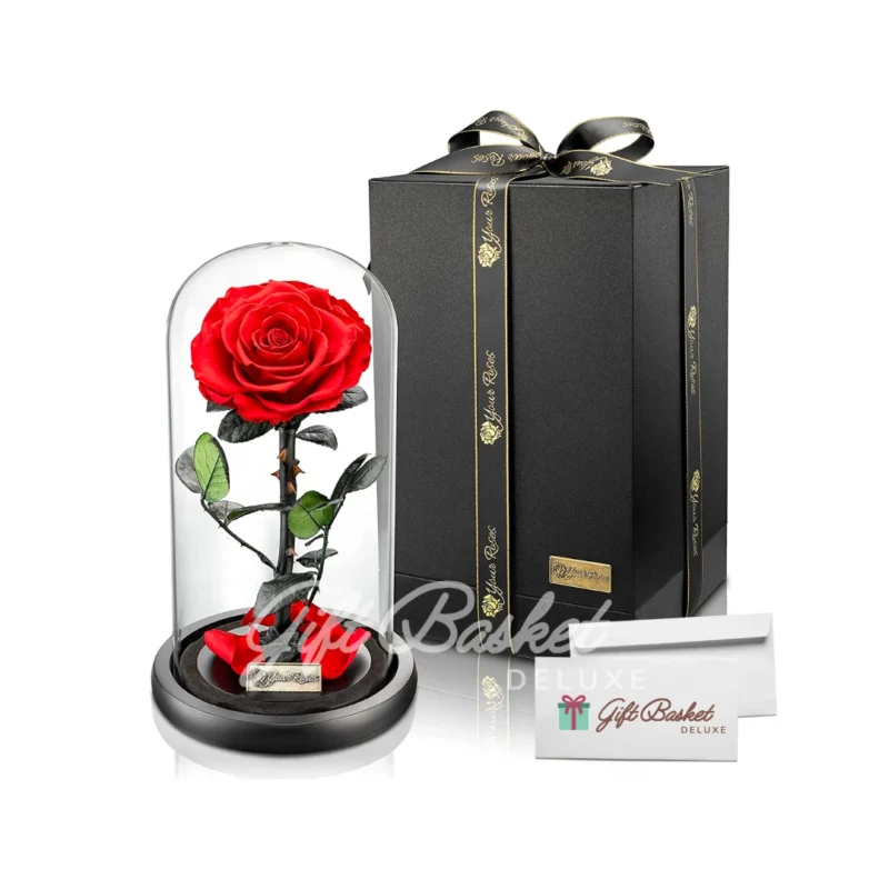 forever rose in glass gift