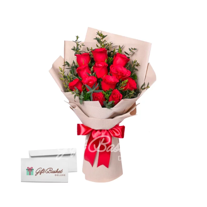 romantic red rose bouquet