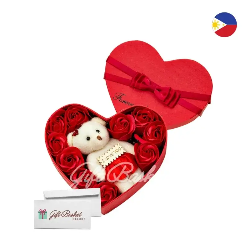 Heart Flower Bear Gift Box to Philippines